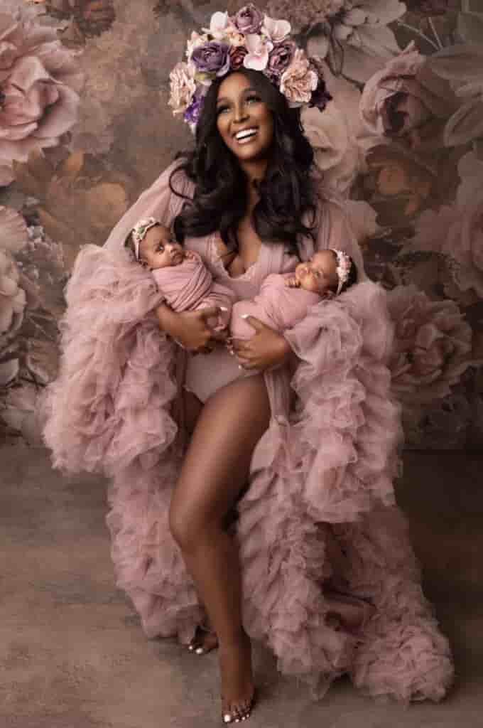 Mesmerizing Portraits Unveiled: Amara La Negra, Love & Hip Hop Star, Introduces Her Cherished Twins to the World.
