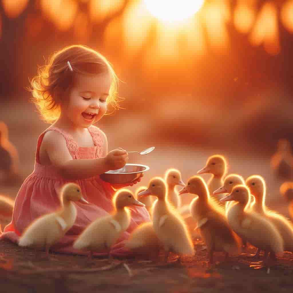 As the enchanting sunset unfolds: The golden carpet of warmth and intimacy captures the delicate details of innocence. a comprehensive picture of lovely charm emerges. 